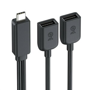 Cable Matters USB-C�I�X USB-A���X2�|�[�g����P�[�u�� 30cm 1����2�o��