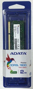ADATA �m�[�gPC�p������ PC3L-12800 DDR3L-1600 SO-DIMM 2GB (256x8) �ȓd�̓��f�� ADDS1600C2G11-S