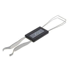 キートップ 外し キーキャッププラー キーボード 【2in1 両用】 キートップ引抜工具 ステンレススチール メンテナンス工具 黒 (単品)