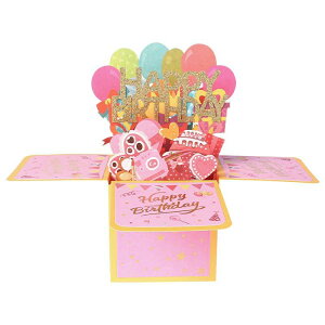 Bethany Home �O���[�e�B���O�J�[�h 3D���� �a�����J�[�h Happy birthday �a���� DIY ���b�Z�[�W�J�[�h ���Ӎ� ���j�� �o�[�X�f�[�J�[�h �����t�� 0�`9�̐��l �s���N