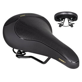 GORIX(ゴリックス)サドル バネ付き [スプリングがお尻への負担を軽減] 幅広 自転車 ロードバイク コンフォート クッション性 ロングライド 衝撃吸収 自転車サドル交換 (GX-SN006)