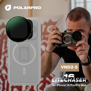 PolarPro LiteChaser 15/16/17 VND2-5�t�B���^�[ iPhone 16 Pro/Pro Max�p �������� ��p���[�P�[�X��Defender�J�o�[�t��