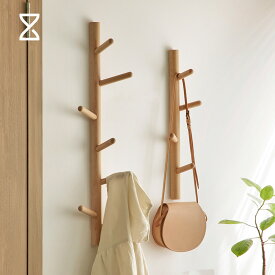 壁掛け木製ハンガー ウォールハンガーラック 4本木の枝フック付きタイプ 耐荷重5kg~10kg コートハンガー　可愛い小枝の形 木製　壁掛けコートラック 様々な壁対応可能　コートハンガー 衣類掛け 玄関ハンガー ナチュラル 衣類収納 滑らないラック 省スペース（ナチュラル）