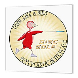【中古】【輸入品・未使用】3dRose ht_19246_1 Think Like A Bird 1 レッド 鳥 投げる フリスビー ディスク ゴルフ パター-鉄 熱伝達 素材 8x8インチ ホワイト