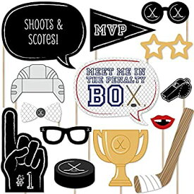 【中古】【輸入品・未使用】Shoots & Scores - Ice Hockey - Party Photo Booth Props Kit - 20 Count