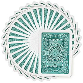 【中古】【輸入品・未使用】(Dark Green) - Modiano Texas Poker Hold'em 100% Plastic Playing Cards%カンマ% Jumbo Index%カンマ% Poker Wide Size