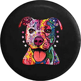 【中古】【輸入品・未使用】556 Gear Neon Artistic K9 American Lab Pit Bull Staffy Dog Mix スペアタイヤカバー ブラック 32インチ