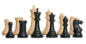 【中古】【輸入品・未使用】The Marshall Plastic Chess Set - Pieces Only - 3.75%ダブルクォーテ% King - BLACK & NATURAL - by The House of Staunton