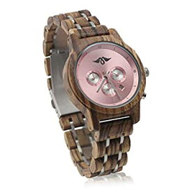 【中古】【輸入品・未使用】Angie Wood Creations木製Women 's Watch with木製ブレスレットand sub-dials
