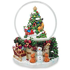 【中古】【輸入品・未使用】BestPysanky 雪だるま&犬 サンタミュージカルスノードーム