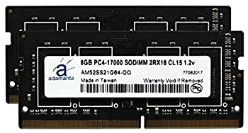 【輸入品・未使用】Adamanta 16GB (2x8GB) ノートパソコンメモリアップグレード MSi GS40 6QE 037BE Phantom DDR4 2133 PC4-17000 SODIMM 2Rx16 CL15 1.2v Notebook