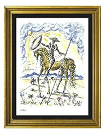 【中古】【輸入品・未使用】Salvador Dali Signed & hand-numbered Limited Edition Lithograph印刷、%ダブルクォーテ% Don Quixote %ダブルクォーテ%枠なし