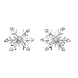 【中古】【輸入品・未使用】ダイヤモンド&quot; Snow Flake &quot;イヤリングスターリングシルバー製( 1?/ 8?cttw )