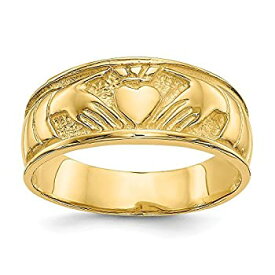 【中古】【輸入品・未使用】14Kイエローゴールド レディース アイリッシュクラダ ケルトノット 結婚指輪 サイズ6.00 ファインジュエリー 女性へのギフトに