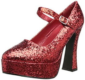 【中古】【輸入品・未使用】Ellie Shoes Women's 557 Eden G Glitter Maryjane Platform Pump%カンマ% Red Glitter%カンマ% 8 M US