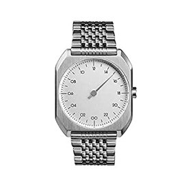 【中古】【輸入品・未使用】slow Mo 01 - スイス製片手24時間腕時計 - シルバースチール