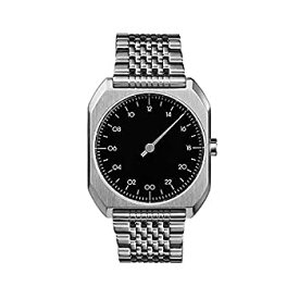 【中古】【輸入品・未使用】slow Mo 02 - スイス製片手24時間腕時計 - シルバースチール