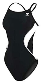 【中古】【輸入品・未使用】(36%カンマ% Black/White) - TYR Adult Alliance Diamond Back Splice Swimsuit