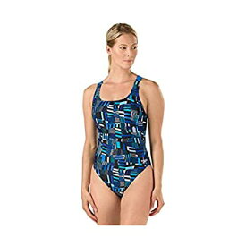 【中古】【輸入品・未使用】Speedo レディース トリッピーストライプ ドロップバック 水着