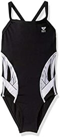 【中古】【輸入品・未使用】(22%カンマ% Black/White) - TYR SPORT Girl's Phoenix Splice Diamondfit Swimsuit