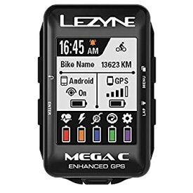 【中古】【輸入品・未使用】LEZYNE Mega C搭載GPSバイクコンピューターブラック、ワンサイズ
