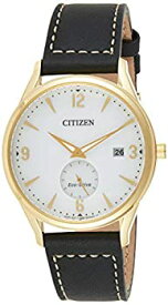 【中古】【輸入品・未使用】Citizen メンズ エコドライブ ステンレススチール クォーツ レザー カーフスキン ストラップ ブラック 20 カジュアルウォッチ (モデル: BV1112-0