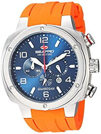 【中古】【輸入品・未使用】Seapro Men's Guardian Orange Case Quartz Blue Dial Analog Watch SP3345