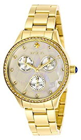 【中古】【輸入品・未使用】Invicta Women's Angel Gold-Tone Steel Bracelet & Case Quartz White Dial Analog Watch 29093