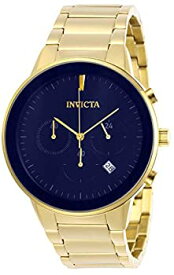 【中古】【輸入品・未使用】Invicta Men's Specialty Gold-Tone Steel Bracelet & Case Quartz Blue Dial Analog Watch 29482
