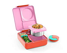 【中古】【輸入品・未使用】OmieBox Bento Lunch Box With Insulated Thermos For Kids%カンマ% Pink Berry