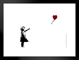 【中古】【輸入品・未使用】ポスターFoundry proframes Banksy Girl with aバルーングラフィティアートプリント 26x20 inches ブラック 254360