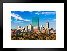【中古】【輸入品・未使用】ポスター Foundry Boston Massachusetts Skyline Common JFK Building Photo 26x20 inches ブラック 350823
