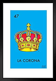 【中古】【輸入品・未使用】47 La Corona Crown Loteria Card メキシカンビンゴ Lottery マットフレーム入りウォールアートプリント 20x26インチ