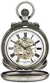 【中古】【輸入品・未使用】Charles-Hubert%カンマ% Paris 3867-S Classic Collection Antiqued Finish Double Hunter Case Mechanical Pocket Watch
