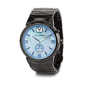 【中古】【輸入品・未使用】Youngblood メンズ ST.Croix 腕時計 - ステンレススチール 日本製ムーブメント ラウンドクロノグラフ ステンレススチールバンド ブラック/ブルー