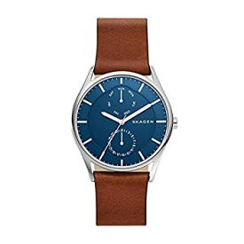 【中古】【輸入品・未使用】Skagen Men's Holst Watch - Silver/Brown/Blue