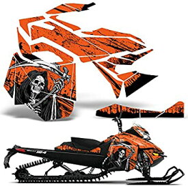 【中古】【輸入品・未使用】卸売デカール スノーモービルグラフィックキット ステッカーデカール Ski-Doo Rev XM 2013-2016対応 - Reaper V2オレンジ