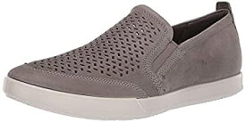 【中古】【輸入品・未使用】ECCO Men's Collin 2.0 Slip On Sneaker%カンマ% Warm Grey Perforated%カンマ% 39 M EU (5-5.5 US)