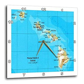 【中古】【輸入品・未使用】3dRose dpp_41576_3 ハワイ諸島の地図 壁掛け時計 15 x 15インチ