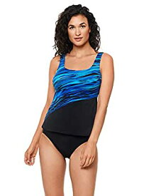 【中古】【輸入品・未使用】Reebok Women&#39;s Swimwear Sport Fashion Northern Lightshow Scoop Neck Tankini Bathing Suit Top