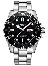 【中古】【輸入品・未使用】CARNIVALカーニバル） 腕時計 自動巻き 防水 夜光 回転ベゼル メンズ