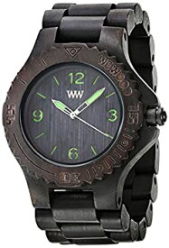 【中古】【輸入品・未使用】Wewood 紳士用 ケール材 木製腕時計 (ブラック &amp; グリーン)