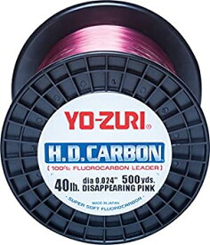 【中古】【輸入品・未使用】Yo-Zuri H.D.カーボンフルオロカーボン100%リーダー 250ヤード 80ポンド 229M (0.847mm) ピンク色