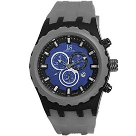 【中古】【輸入品・未使用】Joshua & Sons Men 's js59gyグレー多機能Swiss Quartz Watch withブルーDial and Grayシリコンストラップ