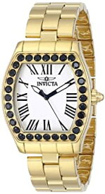【中古】【輸入品・未使用】Invicta Women's 14530 Angel White Textured Dial 18k Gold Ion-Plated Stainless Steel Watch