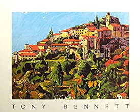 【中古】【輸入品・未使用】トニー・ベネット - 南フランスのアートプリント 手書きサイン入り オープンエディション
