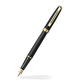 【中古】【輸入品・未使用】Sheaffer Prelude Fountain Pen Matt Black - Gold Trim 万年筆 (並行輸入品)