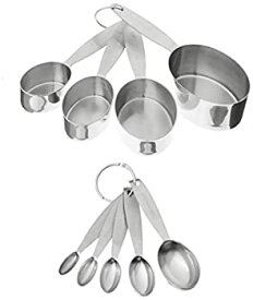 【中古】【輸入品・未使用】Cuisipro Stainless Steel Measuring Cup and Spoon Set by Cuisipro
