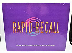 【中古】【輸入品・未使用】Rapid Recall Board Game