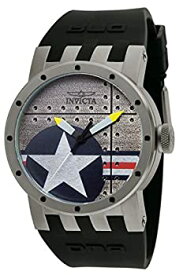 【中古】【輸入品・未使用】Invicta Men's DNA Black Polyurethane Band Steel Case Quartz Silver-Tone Dial Analog Watch 11647